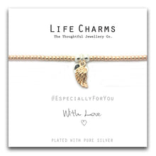 Load image into Gallery viewer, Life Charms EFY Rose Gold Angel Wing Bracelet