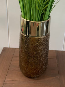 Rough bronzed vase