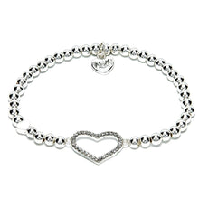 Load image into Gallery viewer, Life Charms EFY Silver Crystal Heart Bracelet
