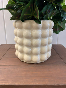 White Bubble Planter