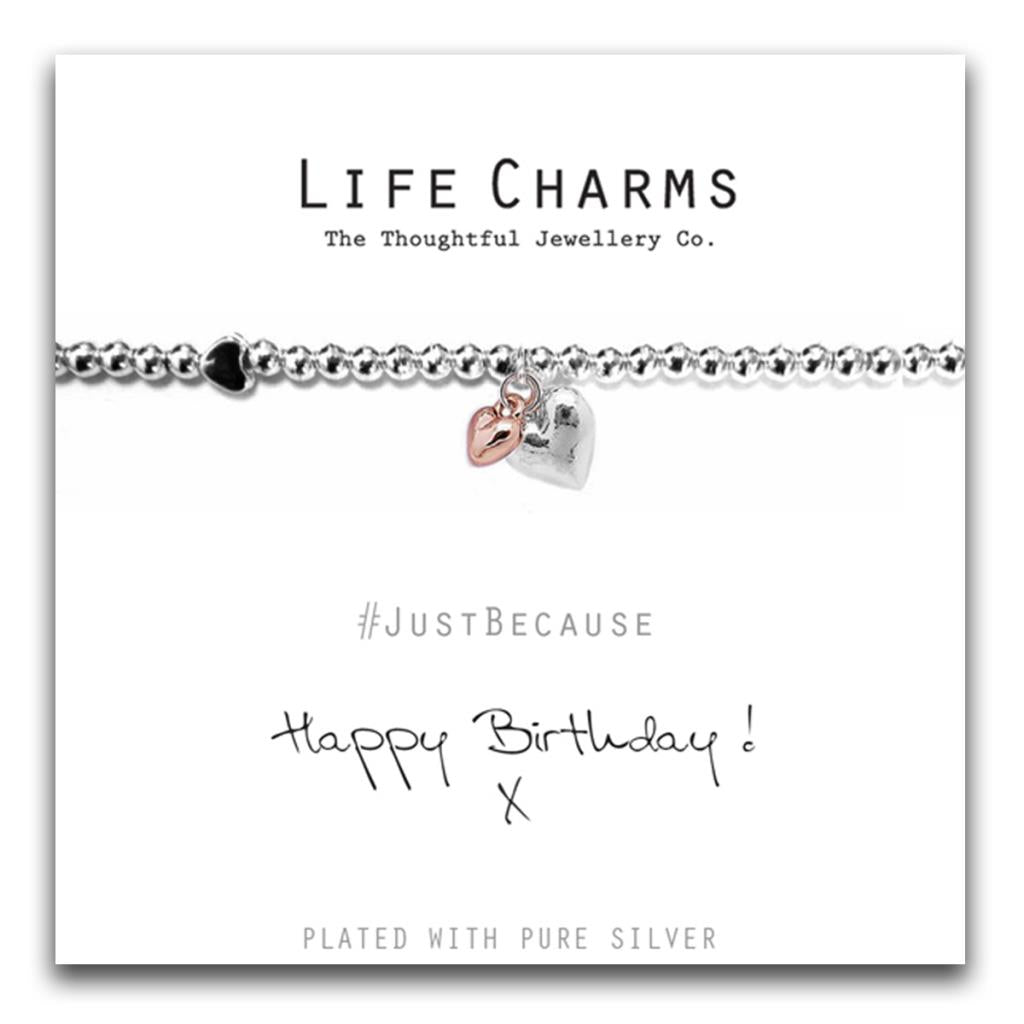 Life Charms *Happy Birthday Hearts Bracelet