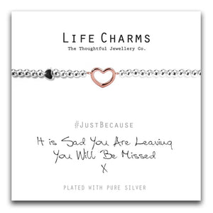 Life Charms *Sad You Are Leaving Bracelet