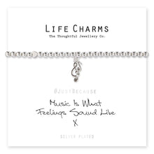 Load image into Gallery viewer, Life Charms Music Is What Feelings Sound Like Bracelet
