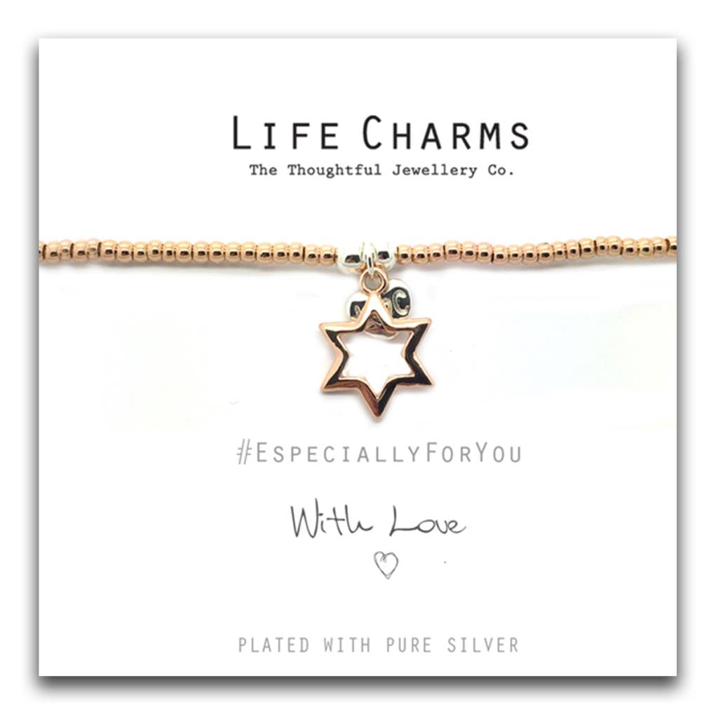 Life Charms EFY Rose Gold Star Bracelet
